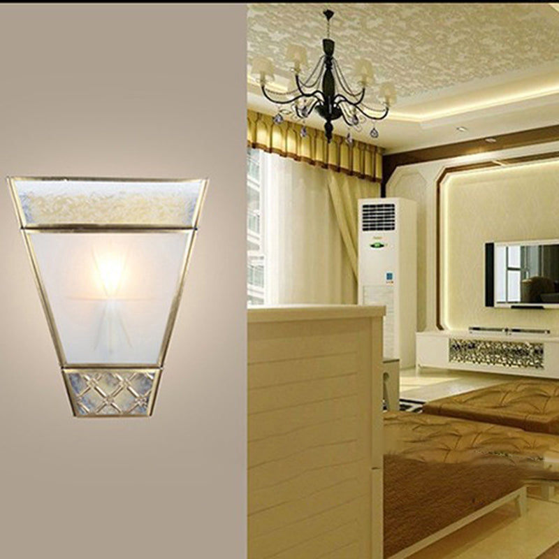 Scandinavian Square Glass Copper 1-Light Wall Sconce Lamp