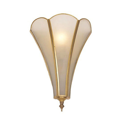 Scandinavian Square Glass Copper 1-Light Wall Sconce Lamp