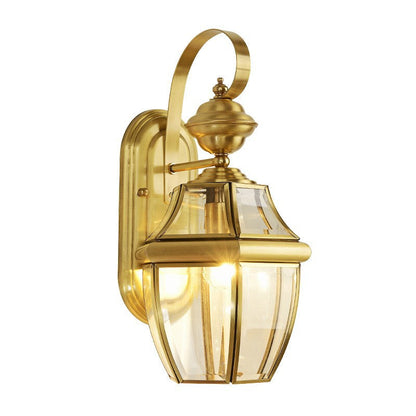 Scandinavian Square Glass Brass 1/3 Light Wall Sconce Lamp