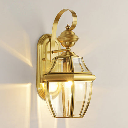 Scandinavian Square Glass Brass 1/3 Light Wall Sconce Lamp