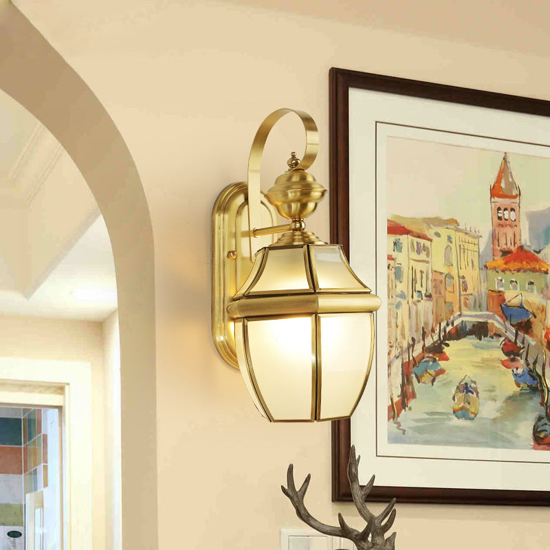 Scandinavian Square Glass Brass 1/3 Light Wall Sconce Lamp