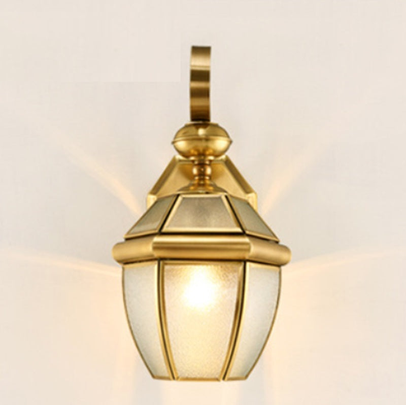Scandinavian Square Glass Brass 1/3 Light Wall Sconce Lamp