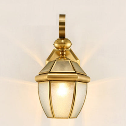 Scandinavian Square Glass Brass 1/3 Light Wall Sconce Lamp