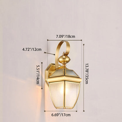 Scandinavian Square Glass Brass 1/3 Light Wall Sconce Lamp
