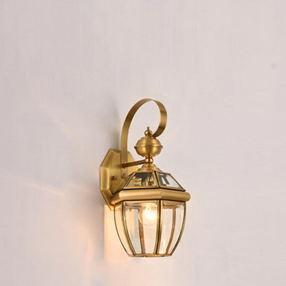 Scandinavian Square Glass Brass 1/3 Light Wall Sconce Lamp