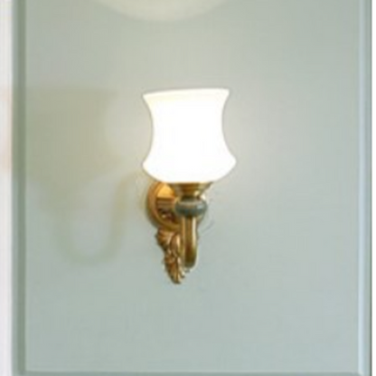 Chinese Glass Ceramic Copper 1-Light Wall Sconce Lamp