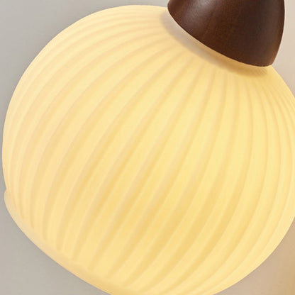 Half Glass Ash Wood Hardware 1-Light Wall Sconce Lamp