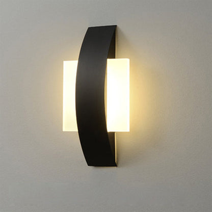 Curved Square Round Acrylic Iron LED Wall Sconce Lamp