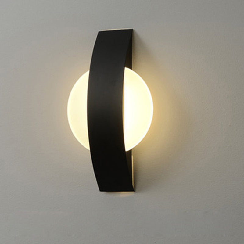 Curved Square Round Acrylic Iron LED Wall Sconce Lamp