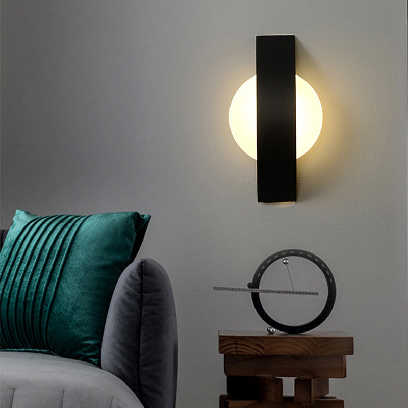Curved Square Round Acrylic Iron LED Wall Sconce Lamp