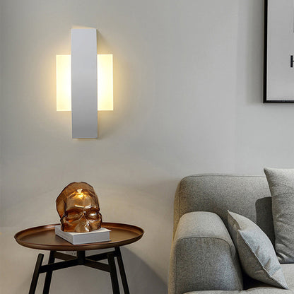 Curved Square Round Acrylic Iron LED Wall Sconce Lamp