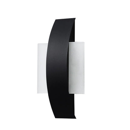 Curved Square Round Acrylic Iron LED Wall Sconce Lamp