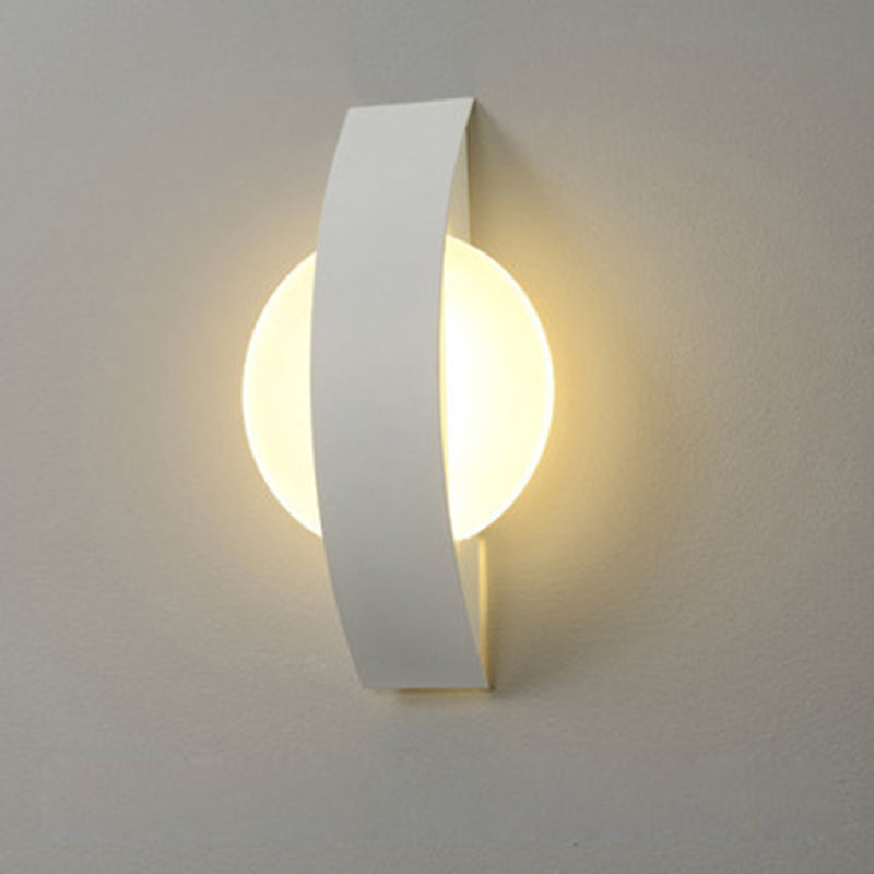 Curved Square Round Acrylic Iron LED Wall Sconce Lamp