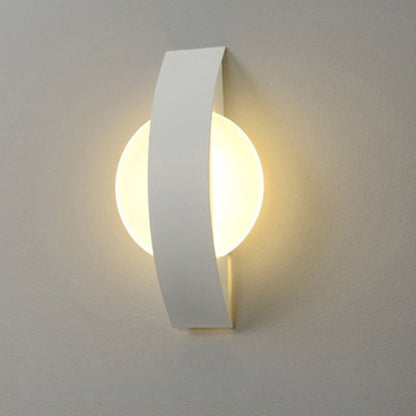Curved Square Round Acrylic Iron LED Wall Sconce Lamp