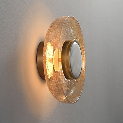 Modern Minimalist Round Glass Iron LED Wall Sconce Lamp