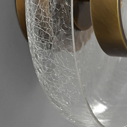 Modern Minimalist Round Glass Iron LED Wall Sconce Lamp
