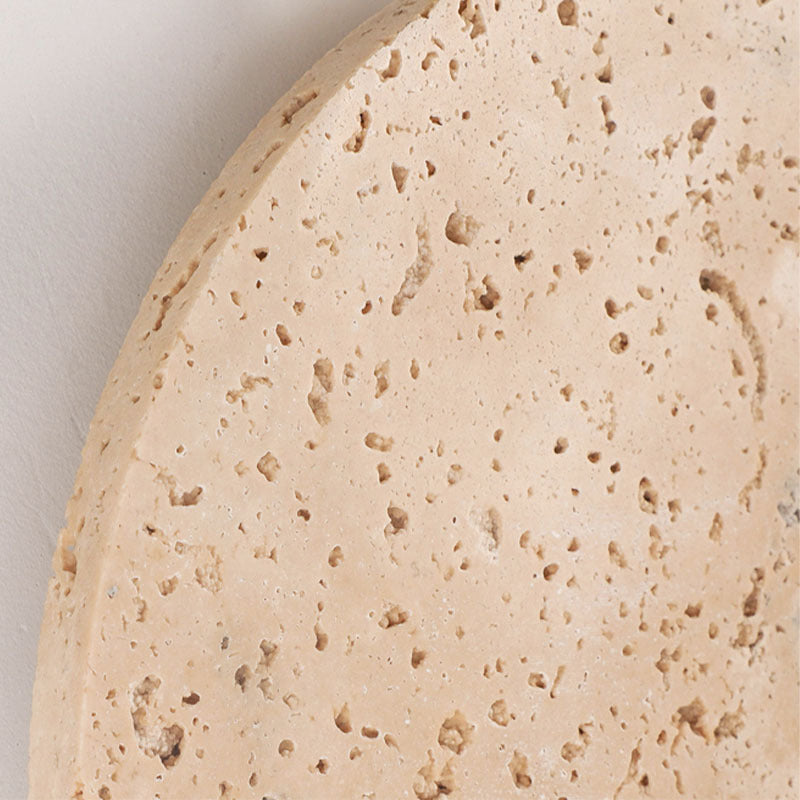 Scandinavian Orb Yellow Travertine LED Wall Sconce Lamp