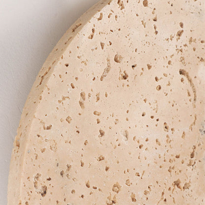 Scandinavian Orb Yellow Travertine LED Wall Sconce Lamp