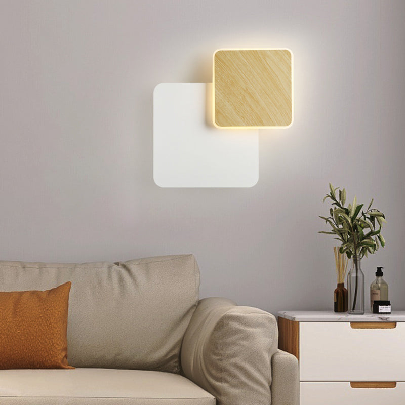 Scandinavian Round Square Acrylic Iron LED Wall Sconce Lamp