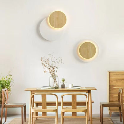 Scandinavian Round Square Acrylic Iron LED Wall Sconce Lamp