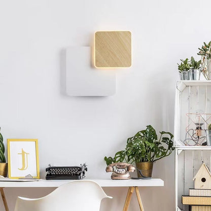 Scandinavian Round Square Acrylic Iron LED Wall Sconce Lamp