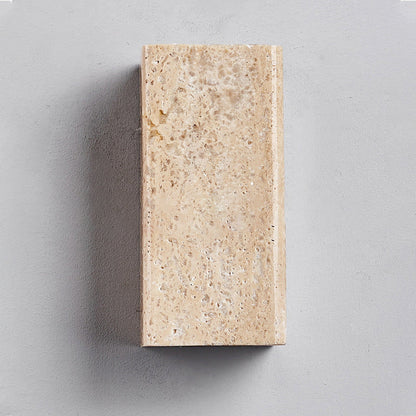 Japanese Yellow Travertine Iron LED Wall Sconce Lamp