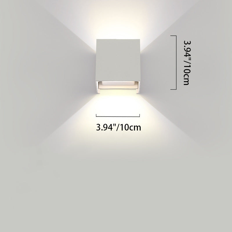 Minimalist Rectangle Square Aluminum LED Wall Sconce Lamp