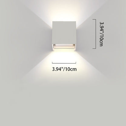 Minimalist Rectangle Square Aluminum LED Wall Sconce Lamp