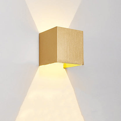Minimalist Rectangle Square Aluminum LED Wall Sconce Lamp