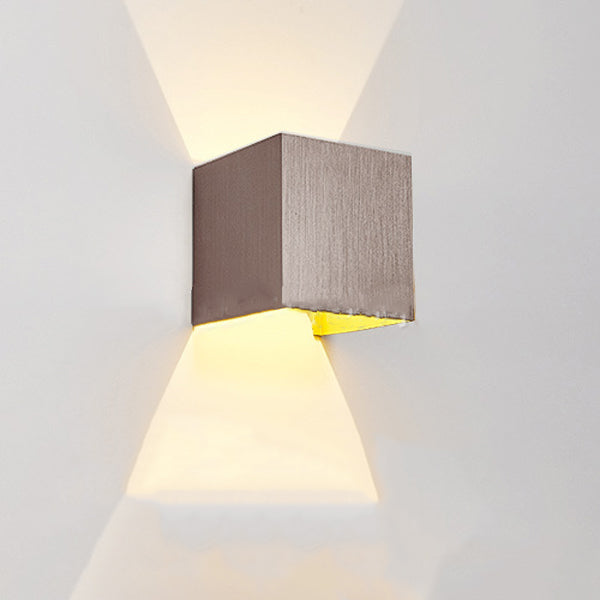 Minimalist Rectangle Square Aluminum LED Wall Sconce Lamp