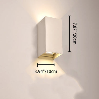 Modern Simplicity Rectangle Aluminum LED Wall Sconce Lamp