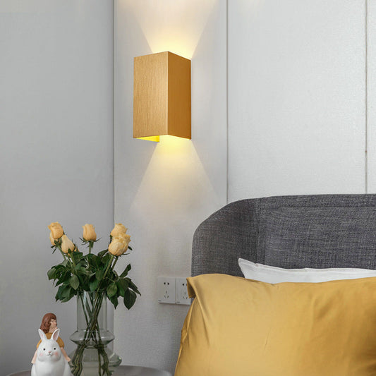 Modern Simplicity Rectangle Aluminum LED Wall Sconce Lamp