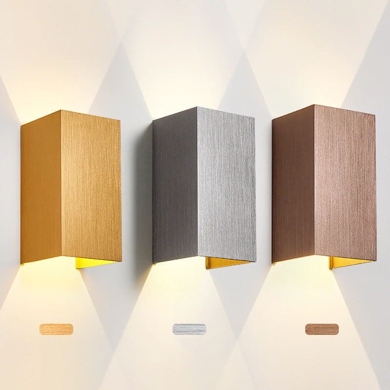 Modern Simplicity Rectangle Aluminum LED Wall Sconce Lamp
