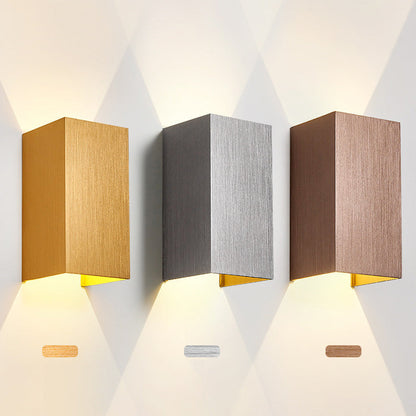 Modern Simplicity Rectangle Aluminum LED Wall Sconce Lamp