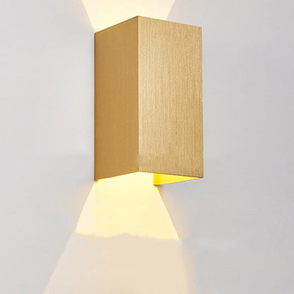 Modern Simplicity Rectangle Aluminum LED Wall Sconce Lamp