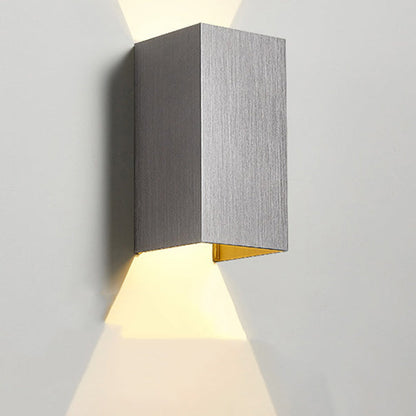 Modern Simplicity Rectangle Aluminum LED Wall Sconce Lamp