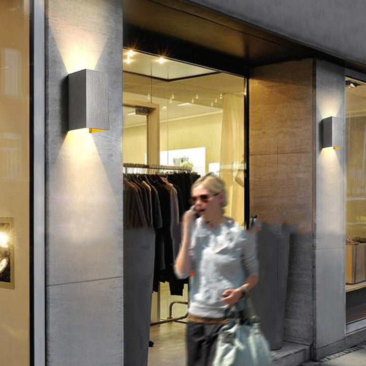 Modern Simplicity Rectangle Aluminum LED Wall Sconce Lamp