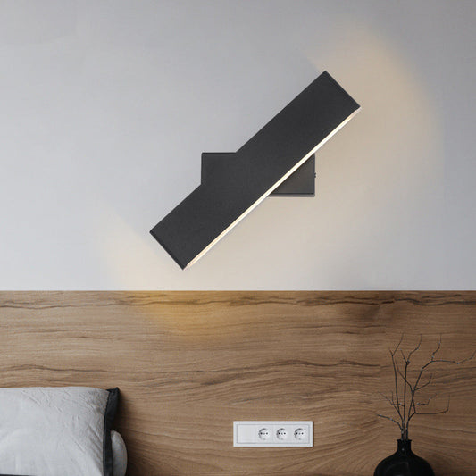 Rotatable Rectangle Acrylic Aluminum LED Wall Sconce Lamp