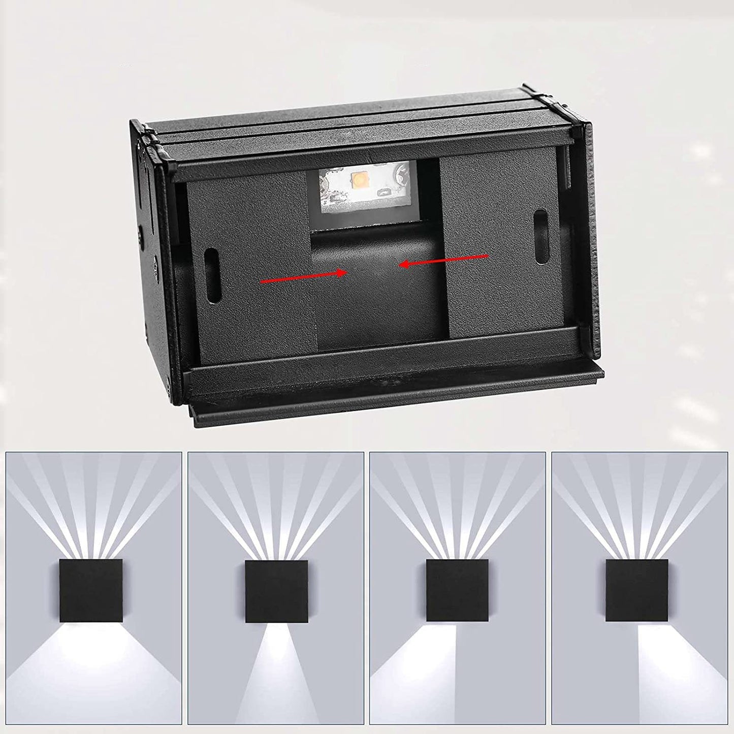 Modern Minimalist Square Aluminum LED Wall Sconce Lamp
