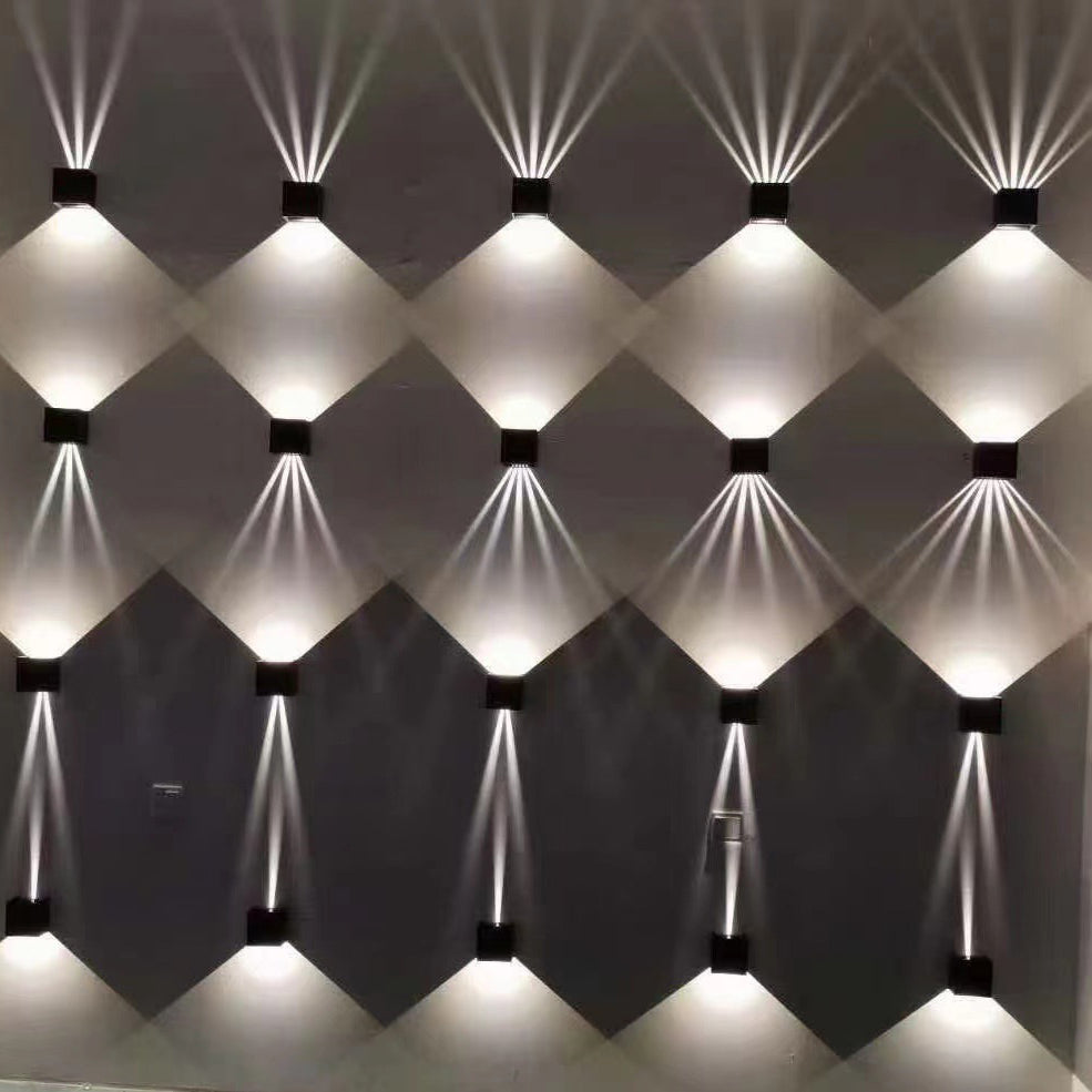 Modern Minimalist Square Aluminum LED Wall Sconce Lamp