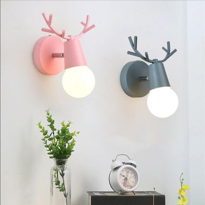 Deco Round Glass Rubberwood Metal 1-Light Wall Sconce Lamp