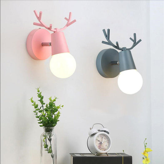 Deco Round Glass Rubberwood Metal 1-Light Wall Sconce Lamp