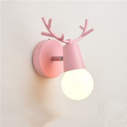 Deco Round Glass Rubberwood Metal 1-Light Wall Sconce Lamp