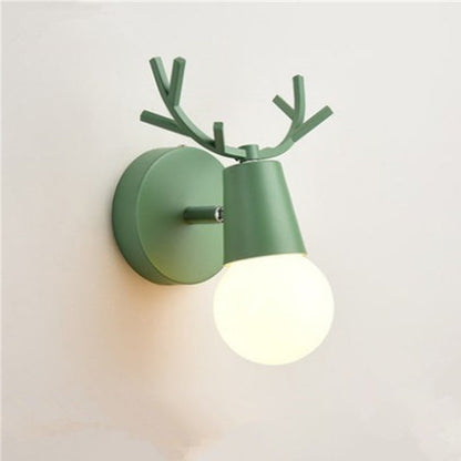 Deco Round Glass Rubberwood Metal 1-Light Wall Sconce Lamp