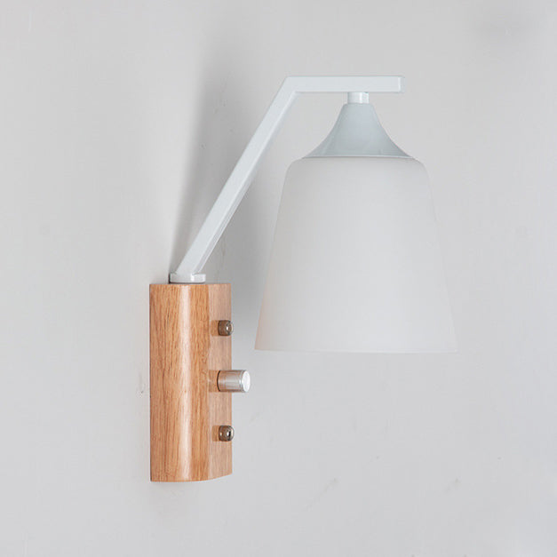 Scandinavian Square Glass Iron 1-Light Wall Sconce Lamp