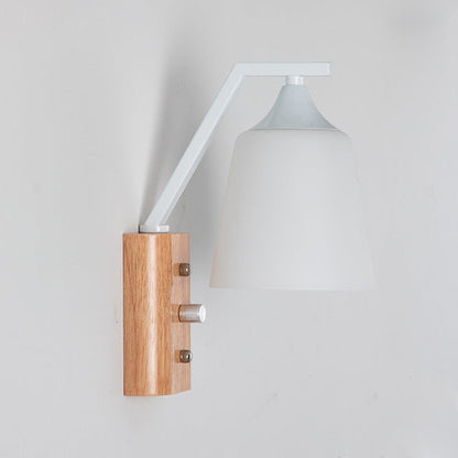 Scandinavian Square Glass Iron 1-Light Wall Sconce Lamp