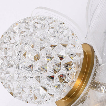 Art Deco Flower Curved Acrylic Iron LED Wall Sconce Lamp