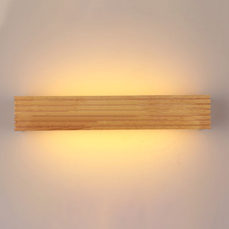 Rectangle Strip Acrylic Wood LED Wall Sconce Lamp