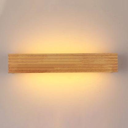 Rectangle Strip Acrylic Wood LED Wall Sconce Lamp