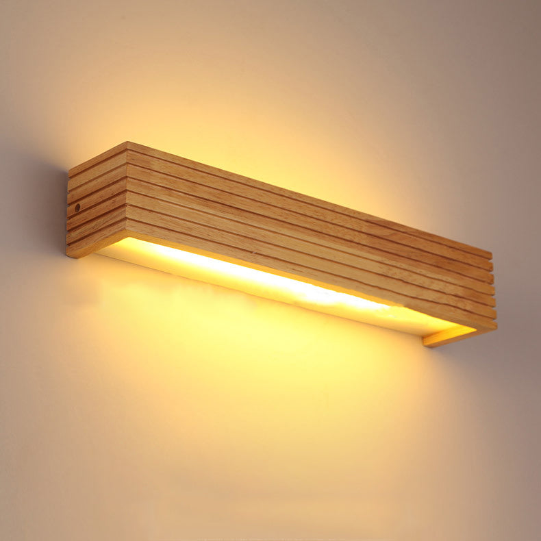 Rectangle Strip Acrylic Wood LED Wall Sconce Lamp